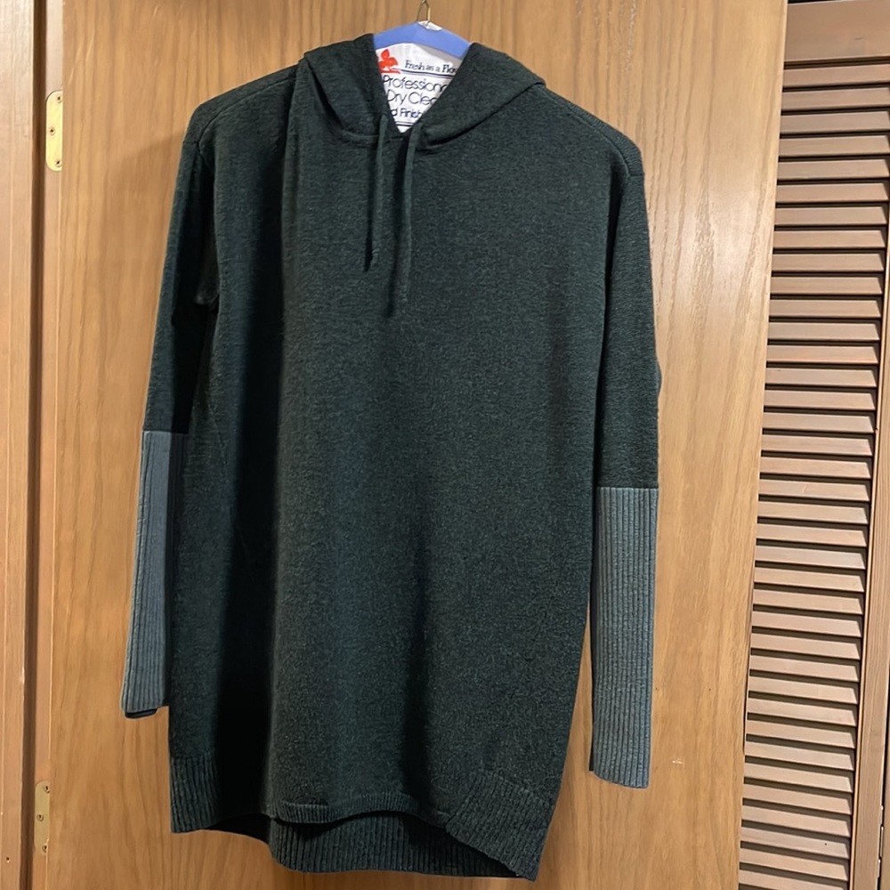 Athleta Merino Wool Tunic Hooded Sweater